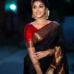 Black Banarasi saree