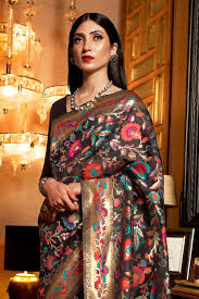 Black Banarasi saree - Image 3