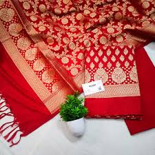 Red Banarasi Suit - Image 2