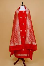 Red Banarasi Suit - Image 3